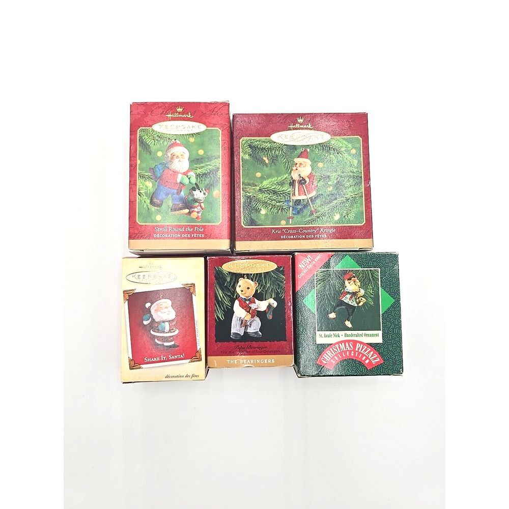 Santa Hallmark Ornament‎ Lot/5